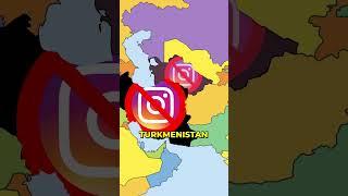 These 6 Countries Banned INSTAGRAM! #geography #maps #instagram