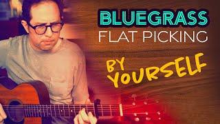 Bluegrass Flatpicking Guitar Lesson - good practice for left & right hand synchronization - EP458