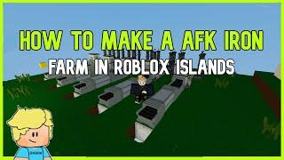 How to make a automadic iron farm in Roblox Islands!