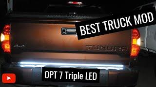 BEST TRUCK MOD Redline OPT 7 Triple LED Tailgate Bar Installation [4K]