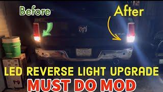 Gen 4 Ram 2010-2018 Reverse Light Upgrade | How To | Auxito 7443 Bulb | Amazing Results