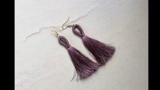 How to make silk thread Tassel Earrings with Loop