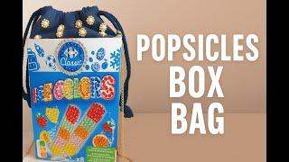 Popsicles box bag #diy #oldtonew #recycledart #handmade #craft #wastematerialcraft