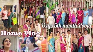 Home Vlog | Ozys 5th month pooja | Sindhu Krishna