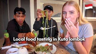 Trying local food in Kuta lombok  * with locals