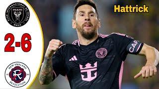 Messi Hattrick in 6 Minutes ️ Inter Miami vs New England 6/2 Highlights & All Goals 2024 - #Messi