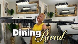 Completed Dining Room Reveal| Kitchen and Dining| Modern Glam Kitchen |Luxury Kitchen| Adiat Oke