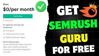 Semrush free premium account 2024: how to get semrush pro for free 2024