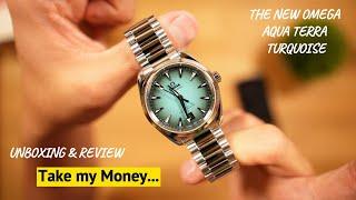 NEW Omega Aqua Terra Turquoise Lacquered Dial Unboxing & Review