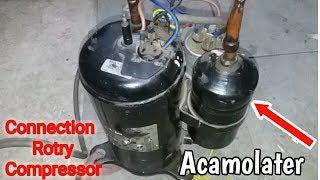 Rotary compressor connection with capacitor | and Vacuum pump make