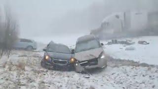 Raw video: Deadly 50-car pileup on I-81 in Pennsylvania