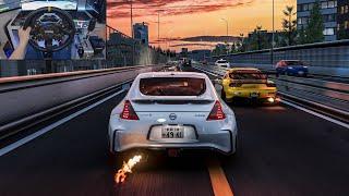 860HP Nissan 370z Nismo & 800HP Mazda RX-7 Spirit R Street Racing - Assetto Corsa | Moza R16 + Pimax