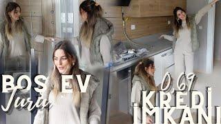 İLK EVİMİZİ ALDIK  | SIFIR BOŞ EV TURU | 0,69 KREDİ İMKANI | GİYİNME ODASI | NE ZAMAN TAŞINIYORUZ?