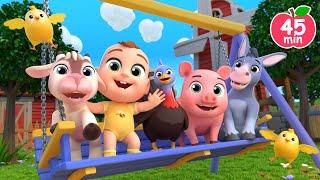 Teddy Plays on the Swing Song with Farm Animals + More Lalafun Nursery Rhymes & Kids Songs