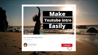 How To Make a Intro Video For Youtube Easily | Youtube Intro Tutorial