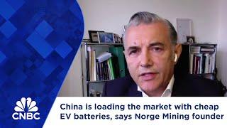 China is loading the market with cheap EV batteries, says Norge Mining founder