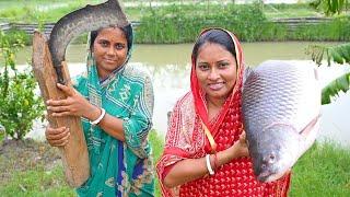 5 kg দেশী পাকা রুইমাছ কেটে আজ রান্না করলাম সাথে মাছের ডিমের টক || amamzing big fish cutting