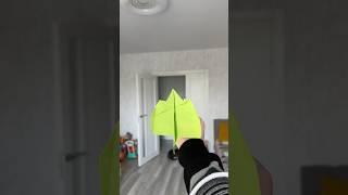 WORLD RECORD Paper Plane?! 72ft Flight in a 10ft Room  #diy #airplane #papercraft