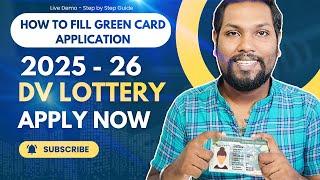 How to Apply DV Lottery | 2025 -26 Green Card Application | 100% Free Application | USA | SL TO UK