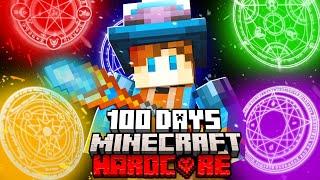 I Survived 100 Days as a SORCERER in Hardcore Minecraft