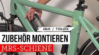 WINORA & HAIBIKE : MRS Zubehör wie Schloß und Trinkflasche Fidlock am Fahrrad anbringen