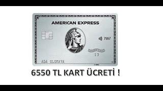 6500 TL Aidatı olan kart; Metal The Platinum Card | Amerikan Express