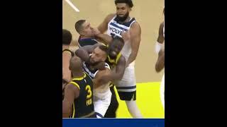 Things got heated between the Warriors and Timberwolves  #shorts