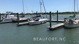 Yachts & Sailboats Along Taylors Creek in Beaufort NC