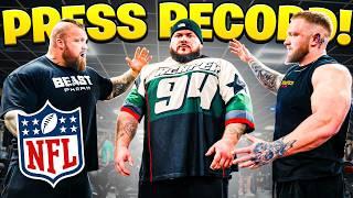 NFL BENCH PRESS RECORD! w/The Gym Reaper