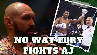 WHO REALLY THINKS FURY IS GOING TO FIGHT A J. HE WAS TERRIFIED AFTER WATCHING THE KNOCK OUT.