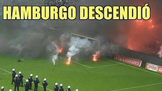 Hamburgo descendió y la hinchada incendió el estadio!