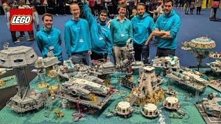 Huge LEGO Star Wars Teal Squadron Built by 11 People!