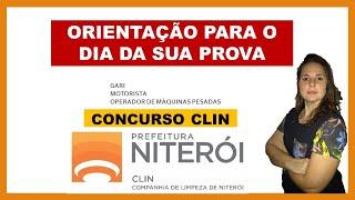 CONCURSO CLIN   ORIENTAÇÕES PARA A PROVA