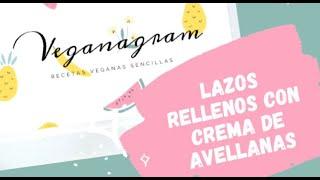 Lazos rellenos con crema de avellanas