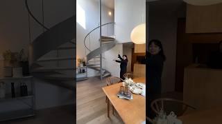 外とつながる螺旋階段のある家【ROOM TOUR】 #shorts  #ルームツアー #お家紹介