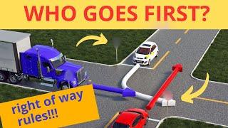 99% Are Wrong On This Task. WHO GOES FIRST? USA Driving Tests and Road Rules