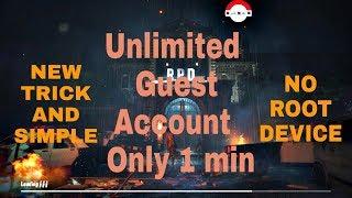 UNLIMITED GUEST ACCOUNT -PUBG MOBILE TRICK/NO ROOT!