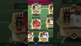 Fully Upgraded World Cup TOTT Squad Builder! 134 Rating  #fifamobile #fifa23 #shorts