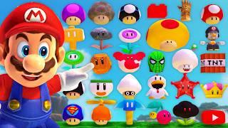 100 CUSTOM POWER UPS in Super Mario... (Mods!)