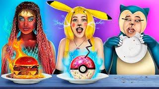 ¡Desafío de Comida Pokémon! ¡Pokémon vs Comida! ¡Pikachu en la Vida Real!