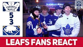 JOHNNY T FOR THREE | Leafs 5-3 Sabres | Leafs Fans React