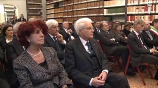 Mattarella al convegno  " Costruzione e Rinnovamento. Dossetti fra Costituzione e Concilio"