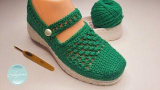  Tуфли Ягодка| Бесплатный мастер-класс | Учимся вязать обувь крючком | CROCHET SHOES