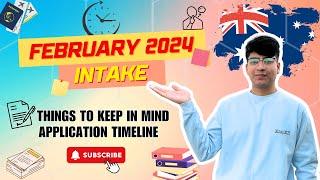 2024 ফেব্রুয়ারী INTAKE AUSTRALIA | THINGS TO KEEP IN MIND | APPLICATION TIMELINE