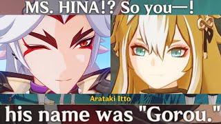 ITTO Knows Ms. HINA?? GOROU?? Cutscene Genshin Impact