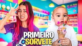 PRIMEIRA VEZ DO DAVI COMENDO SORVETE *ele gostou ?