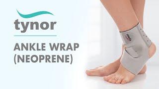 How to wear Tynor Ankle Wrap (Neoprene) to provide firm compression support to the ankle