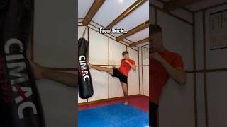 Karate VS Muay Thai front kick