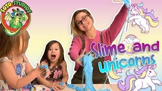 SLIME STORIES! Magical Unicorn GIANT Slime Party! | ASMR Slime Top Channel | Toddlerific Story Time