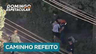 Roberto Cabrini refaz os últimos passos de Vitória em Cajamar (SP) antes de desaparecer